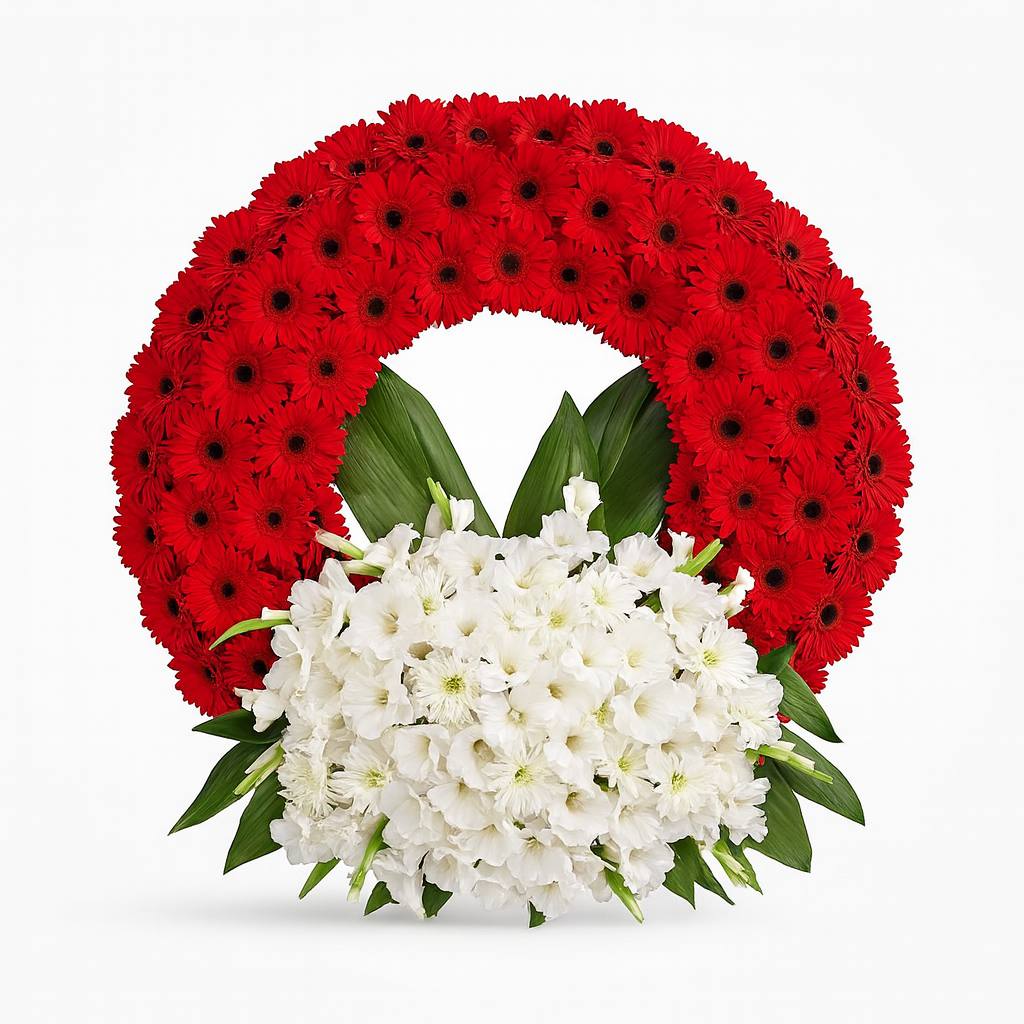 Kırmızı Gerbera Çelenk